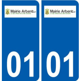01 Arbent logo ville autocollant plaque sticker