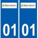01 Arbent logo ville autocollant plaque sticker