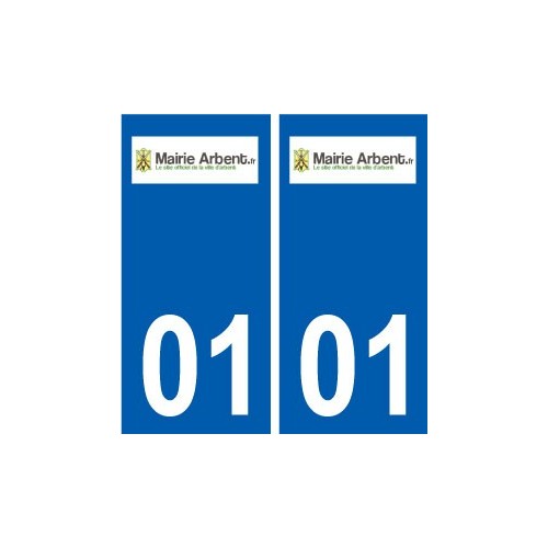 01 Arbent logo ville autocollant plaque sticker