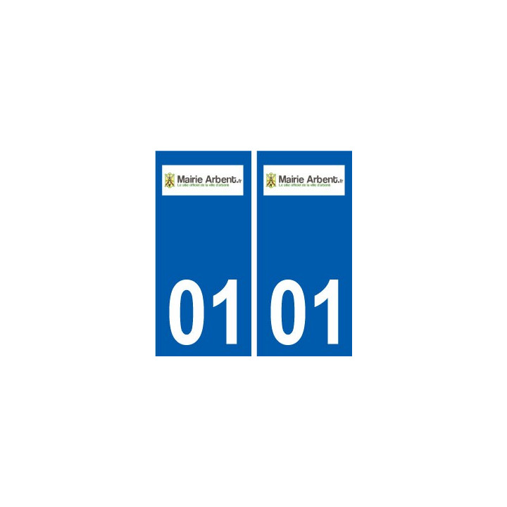 01 Arbent logo ville autocollant plaque sticker