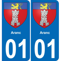 01 Aranc coat of arms sticker plate stickers city