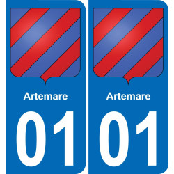 01 Artemare stemma adesivo piastra adesivi città