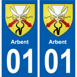 01 Arbent ville autocollant plaque sticker