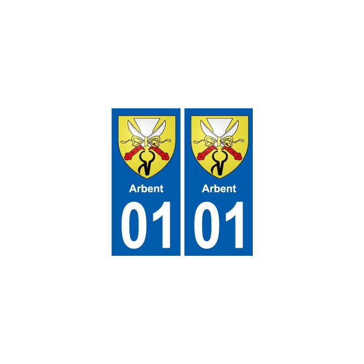 01 Arbent ville autocollant plaque sticker