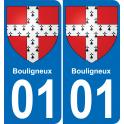 01 Bouligneux blason autocollant plaque stickers ville