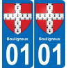 01 Bouligneux wappen aufkleber typenschild aufkleber stadt