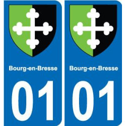 01 Bourg-en-Bresse stemma adesivo piastra adesivi città