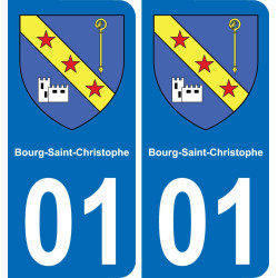 01 Bourg-Saint-Christophe stemma adesivo piastra adesivi città