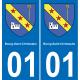 01 Bourg-Saint-Christophe blason autocollant plaque stickers ville