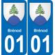 01 Brénod coat of arms sticker plate stickers city