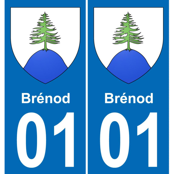 01 Brénod coat of arms sticker plate stickers city
