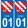01 Corlier wappen aufkleber typenschild aufkleber stadt