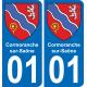 01 Cormoranche-sur-Saône blason autocollant plaque stickers ville
