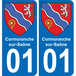 01 Cormoranche-sur-Saône blason autocollant plaque stickers ville