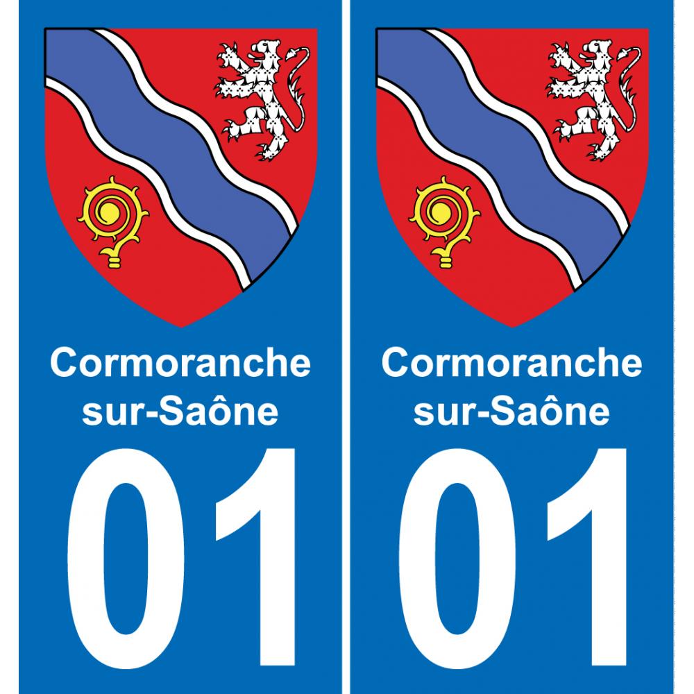 01 Cormoranche-sur-Saône blason autocollant plaque stickers ville