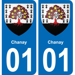 01 Chanay stemma adesivo piastra adesivi città