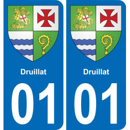 01 Druillat wappen aufkleber typenschild aufkleber stadt