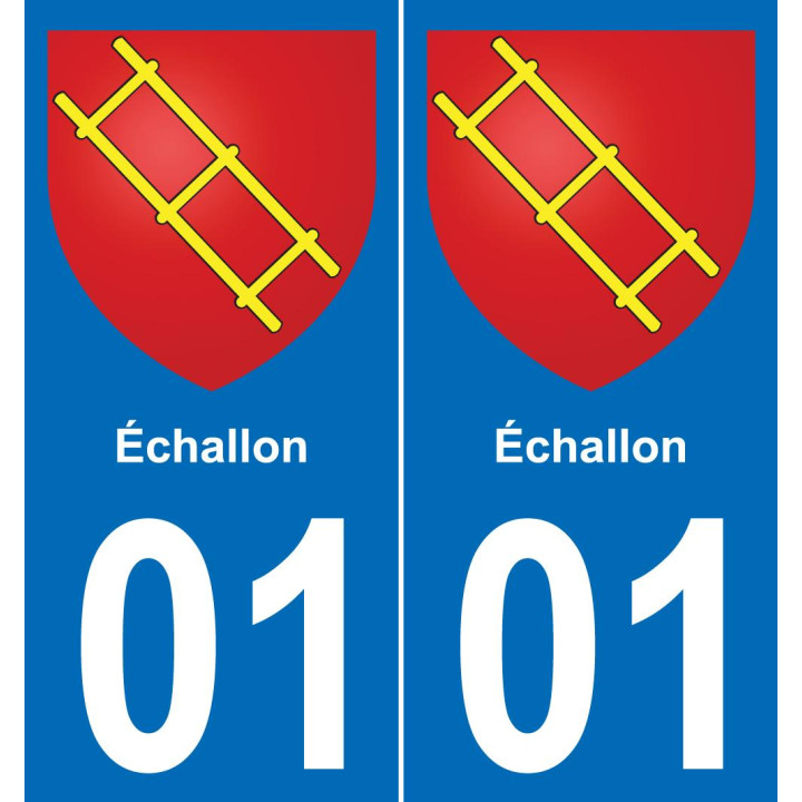 01 Échallon blason autocollant plaque stickers ville