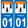 01 Foissiat wappen aufkleber typenschild aufkleber stadt