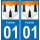 01 Foissiat coat of arms sticker plate stickers city
