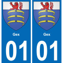 01 Gex wappen aufkleber typenschild aufkleber stadt