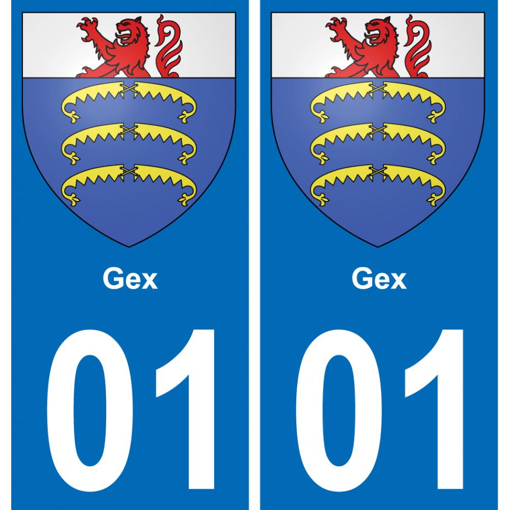 01 Gex coat of arms sticker plate stickers city