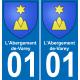 01 L'Abergement-de-Varey coat of arms sticker plate stickers city