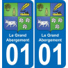 01 Le Grand-Abergement wappen aufkleber typenschild aufkleber stadt
