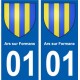 01 Ars-sur-Formans stadt aufkleber typenschild aufkleber