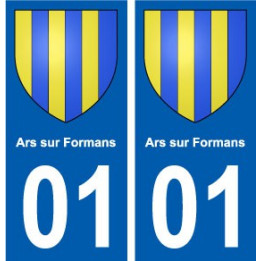 01 Ars-sur-Formans ville autocollant plaque sticker