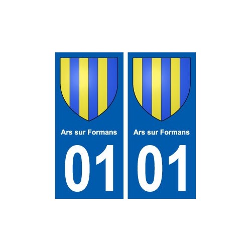 01 Ars-sur-Formans ville autocollant plaque sticker