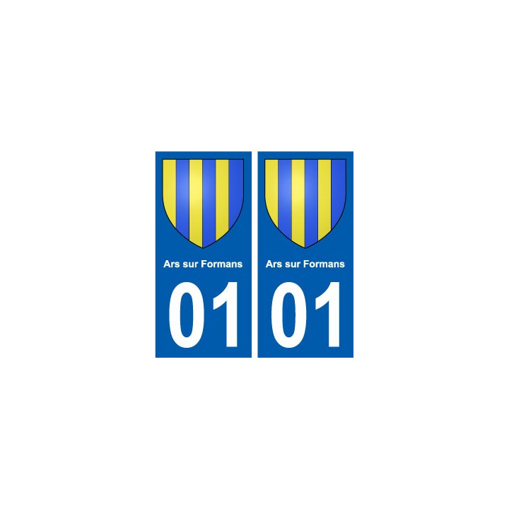 01 Ars-sur-Formans ville autocollant plaque sticker