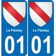 01 Le Plantay blason autocollant plaque stickers ville