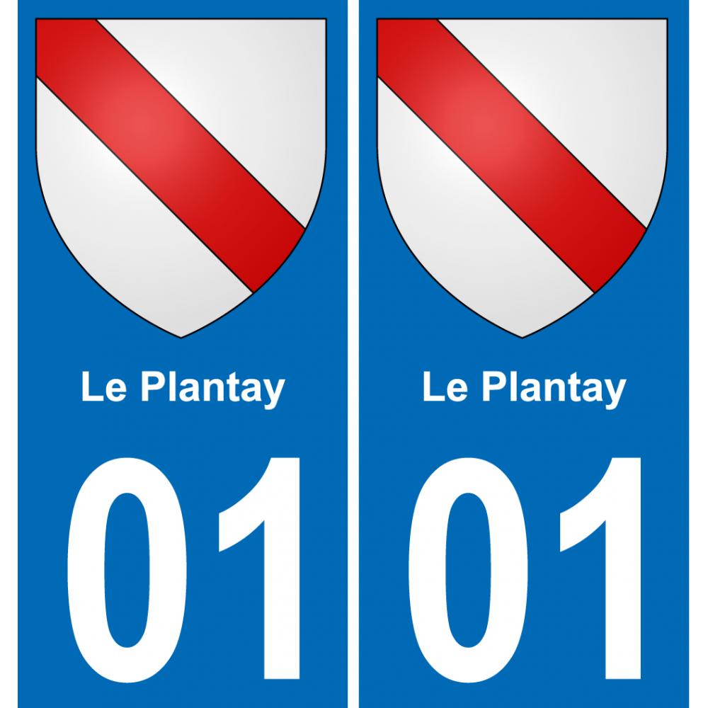 01 Le Plantay blason autocollant plaque stickers ville