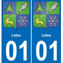 01 Lélex wappen aufkleber typenschild aufkleber stadt