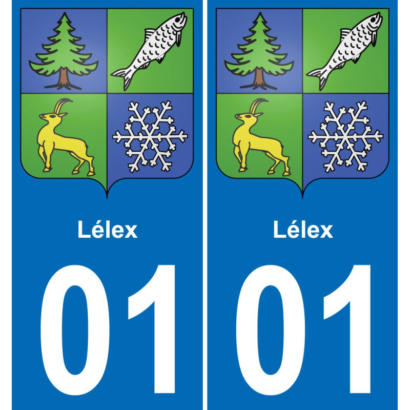 01 Lélex blason autocollant plaque stickers ville