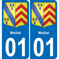 01 Maillat escudo de armas de la etiqueta engomada de la placa de pegatinas de la ciudad