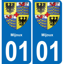 01 Mijoux blason autocollant plaque stickers ville