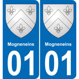 01 Mogneneins escudo de armas de la etiqueta engomada de la placa de pegatinas de la ciudad
