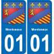 01 Montceaux blason autocollant plaque stickers ville