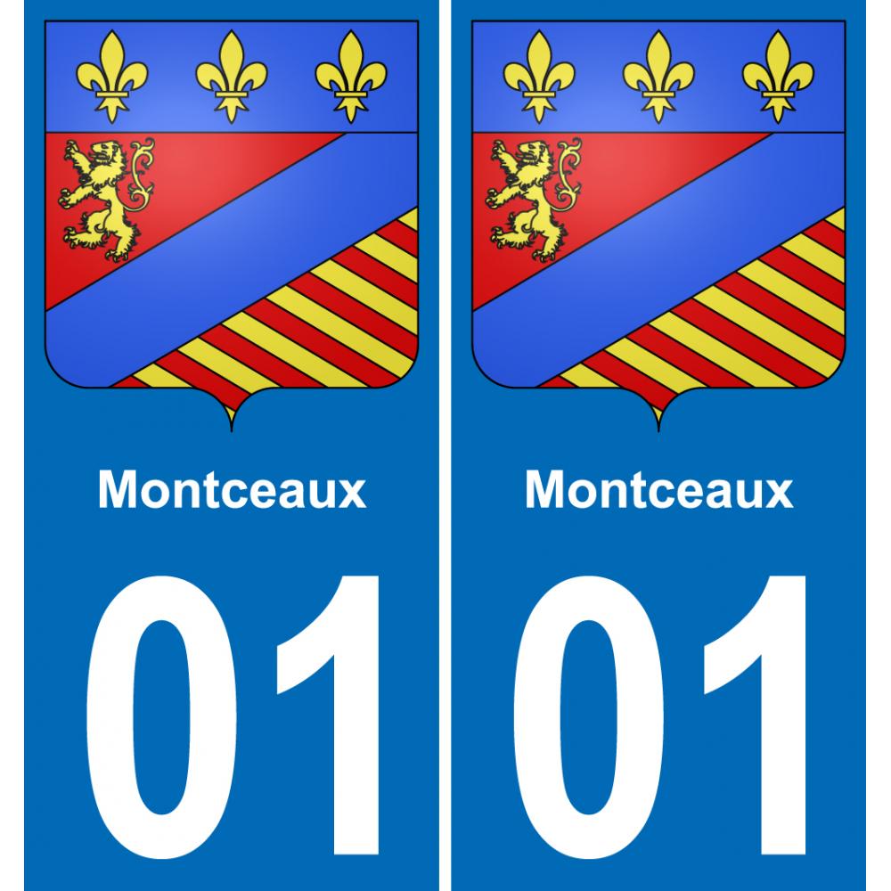 01 Montceaux blason autocollant plaque stickers ville