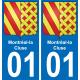01 Montréal-la-Cluse blason autocollant plaque stickers ville