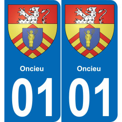 01 Oncieu stemma adesivo piastra adesivi città