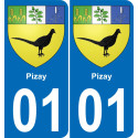 01 Pizay wappen aufkleber typenschild aufkleber stadt
