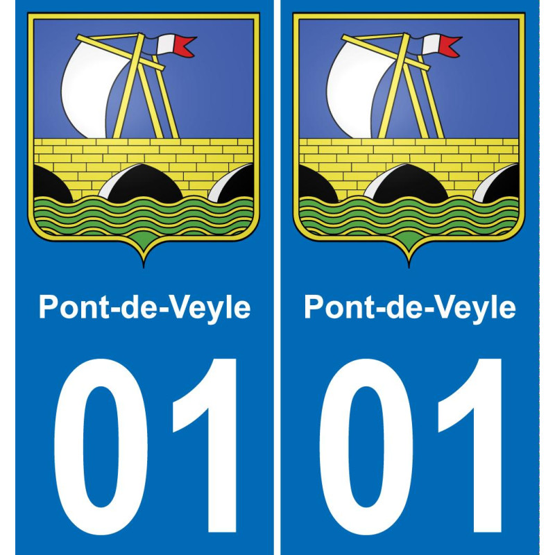 01 Pont-de-Veyle wappen aufkleber typenschild aufkleber stadt