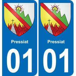 01 Pressiat escudo de armas de la etiqueta engomada de la placa de pegatinas de la ciudad