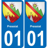 01 Pressiat stemma adesivo piastra adesivi città