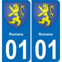 01 Romans wappen aufkleber typenschild aufkleber stadt