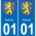 01 Romans stemma adesivo piastra adesivi città