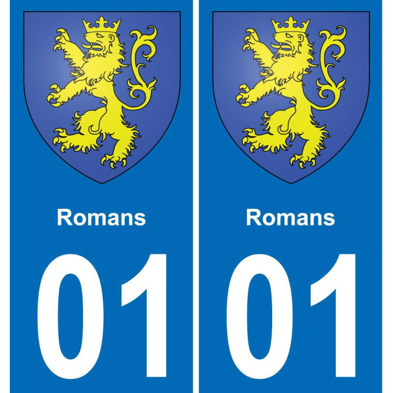01 Romans escudo de armas de la etiqueta engomada de la placa de pegatinas de la ciudad